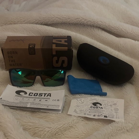 Costa Del Mar 6S9018 Rincon Sunglasses with Green Reflective Lenses NIP